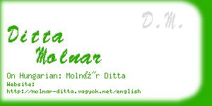 ditta molnar business card